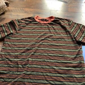 Super baggy fall colored stripped tee